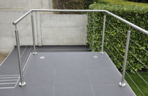 Garde corps inox à cables rond 6