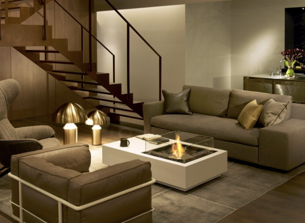 Manhattan 50 Meuble de cheminée, intérieur et extérieur