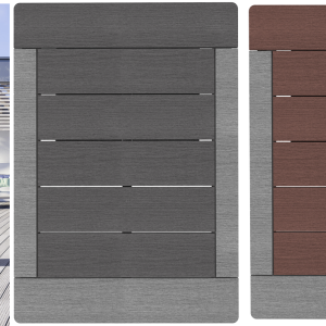 Caillebotis en lames composites pour douche solaire