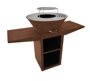 Barbecue avec plaque en acier corten EFP57CO
