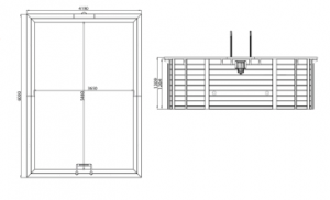 Piscine Hors Sol en Bois Sea Breeze 600 X 410 X 131 cm