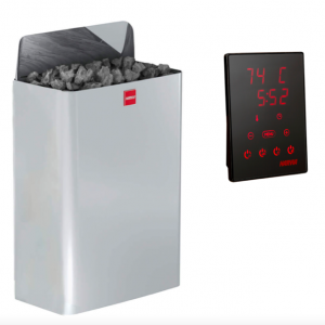 Chauffage électrique pour sauna Harvia The Wall E avec unité de contrôle XENIO CX110