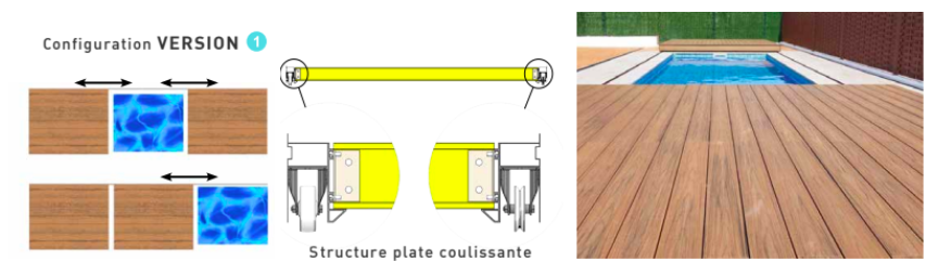 Terrasse Mobile Alu Floors pour piscine